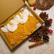 Zestaw 5 aniołków na choinkę - Boże Narodzenie - ręcznie robione