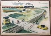 Grabiański - tablica - kolej