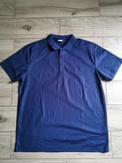 Koszulka Polo, przewiewna, regular fit L Granatowa