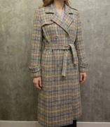 Płaszcz w kratę KIT, super modny, wygodny wiosenny płaszcz