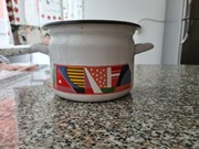 Stary garnek emaliowany prl