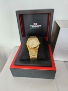 Tissot PRX 40mm (Kwarcowy) - Stal szlachetna w kolorze żółtego złota
