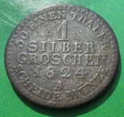 PRUSY Fryderyk Wilhelm III 1 Silber groschen 1824A SREBRO