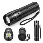 Mocna Mini Latarka LED 3 Tryby + Zoom – Kompaktowa, Super Jasna, Outdoor