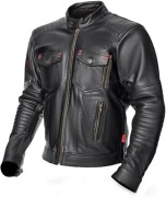 SKÓRZANA KURTKA MĘSKA ADRENALINE BOSTON PPE BLACK 