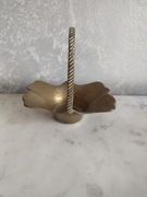 Vintage antyk  koszyk mosiężny z ruchomym uchwytem 