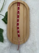 Bransoletka z muliny w kwiatki handmade