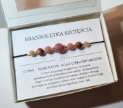 Bransoletka szczęścia cytryn piasek pustyni agat 