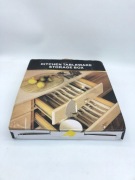 Organizer do szuflad kuchennych regulowany czarny