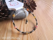 Bransoletka amulet Agat, Hematyt, Obsydian