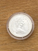 1976 CANADA UK Queen Elizabeth II Silver Dollar Coin 