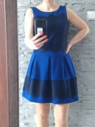 Sukienka elegancka chabrowa roz S