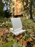 Podstawka pod telefon biała silk