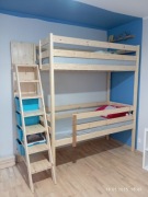 łóżko piętrowe ze schodkami-drabiną ukośną Nowe Producent Wysyłka