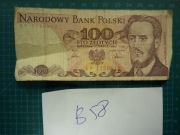 Banknot polski POLSKA - 1986 - 100 sto złotych