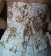 suknia - gorset + spódnica + bolerko  ecru  r. 38