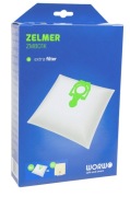 Worki do Odkurzacza 3x ZELMER 4 sztuki + filtry