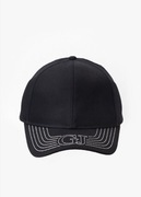 Guess damska czapka z daszkiem czarna LOGO  UNISEX
