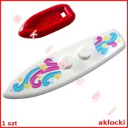 LEGO DESKA 90395 RATOWNIKA czerwony lub 90397pb005 SURFINGOWA biała nadruk 