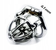 Stalowy pas cnoty Chastity klatka na penisa dilator stalowy Oring 41mm 