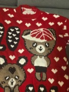 Sweter świąteczny S. Sweterek misie serduszka