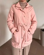 Różowa parka damska Sinsay XS 34 kurtka z kapturem