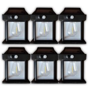 Lampy solarne LED z czujnikiem ruchu 6 szt. zewnętrzne ogrodowe