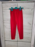 Czerwone getry legginsy rozmiar 128 stan idealny Raz ubrane