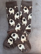 Skarpetki w pieski mopsy buldożki