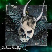 Panel, obraz, czacha, mroczny klimat, prezent