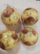 Bombki decupage rękodzieło 4 szt