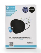 VIRSHIELDS Maska ochronna filtracyjna FFP2 czarny 10 szt.