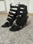 SUPER SANDAŁY NA ZŁOTYM OBCASIE NEW LOOK 41 