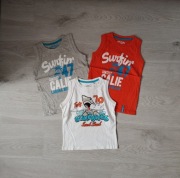 Koszulki t-shirt bez rękawków bokserki na lato chłopięce