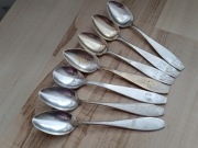 SREBRZONE ŁYŻECZKI DO KAWY FILIŻANKI FINLANDIA MONOGRAM