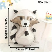 Balon foliowy duży zwierzątka leśne Szop Urodziny Babyshower