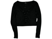 Crop-top prążkowany z wiązaniem, Bik Bok, S