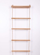 Drewniana drabinka ścienna– wisząca półka na linachstyl boho/skandynawski