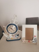 Zegar + ramka na zdjęcie w stylu morskim