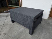 Stolik ogrodowy technorattan Keter Corfu 42 x 57 x 77 cm grafitowy