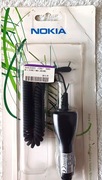 Kabel zasilający do auta-Nokia,cienka końc.,nowy