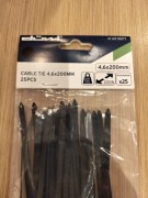 trytytki do kabli 200x4.6 czarne 25 szt.