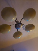 French Country Glass Globe Chandelier | Farmhouse Glass Bauhaus ...
