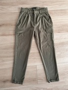 Jack&Jones * spodnie bojówki khaki alladynki do kostek * S