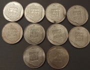 10 monet XXX LAT PRL 1974 rok, srebro, mapki