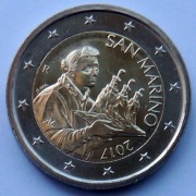SAN MARINO 2017 2 EURO OBIEGOWE  MENNICZE !!!!!!!!!!!!!