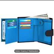 Portfel Męski  - niebiesko-czarny