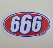 SUPREME 666 Towel White SS17 naklejka 