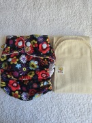 Kieszonka one size Kokosi kwiatki,bratki+gratis, pieluchy wielorazowe