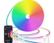 Elastyczna taśma LED Neon RGB 5m, IP65, Bluetooth i Pilot, 12V